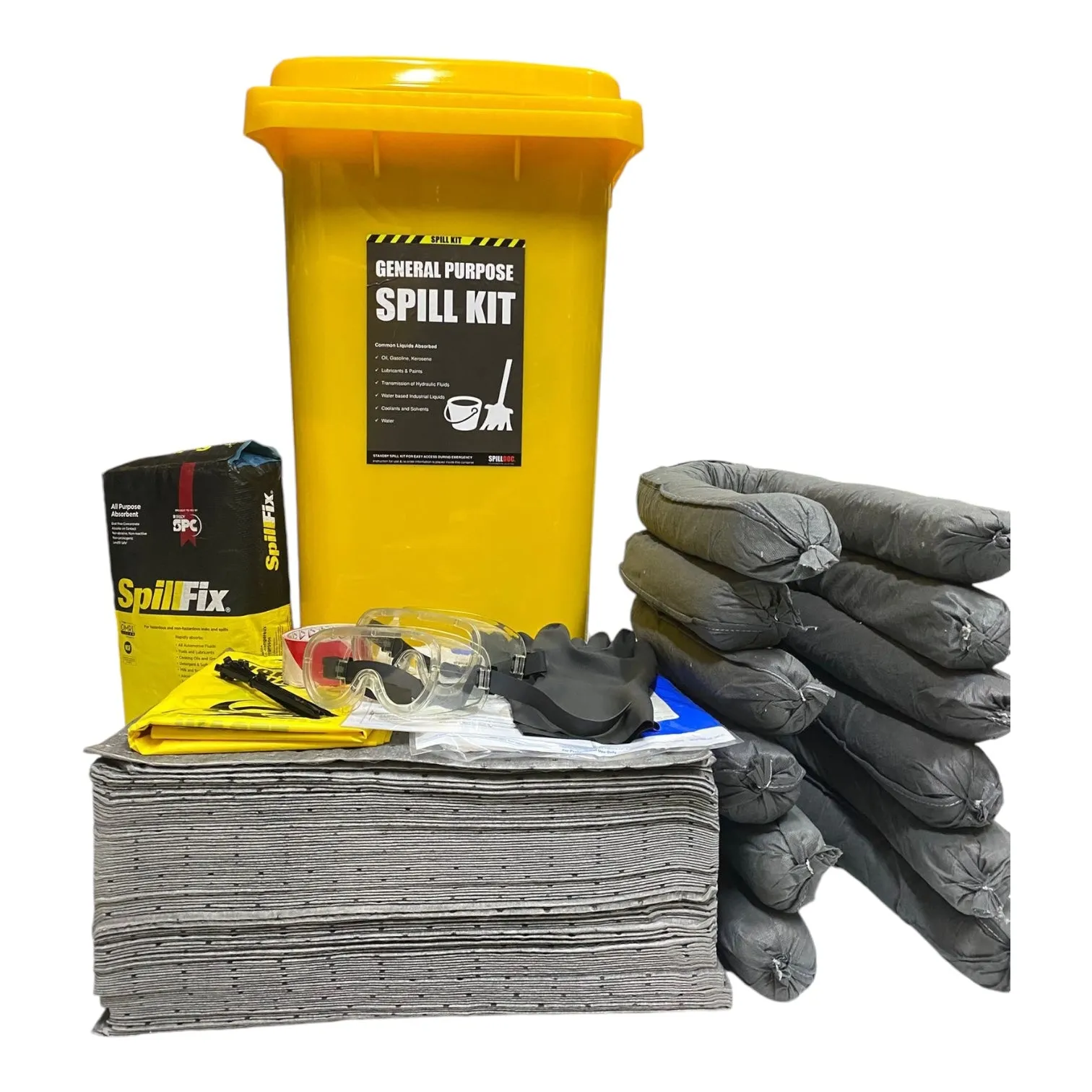 Spilldoc 120 Litre General Purpose Spill Kit with Granular Absorbent Floor Sweep