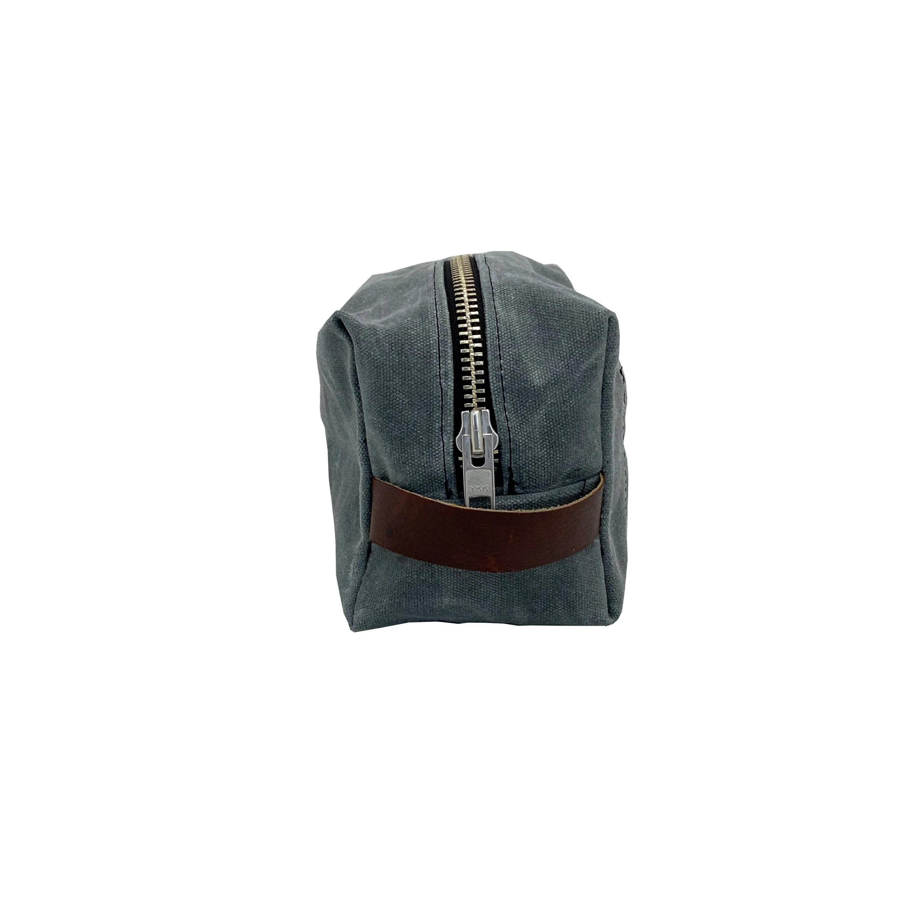 Steele Dopp Kit | Waxed Briquette Canvas with Brown Leather | Steele Canvas Basket Corp.