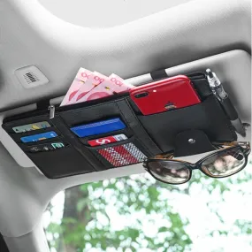 Sun Visor Organizer - All in One Organizer, Sunglasses Holder for Car, Car Interior Accessories, Suitable for Car, SUV, Truck