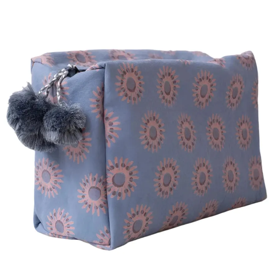 Sunflower Blue Toiletry Bag