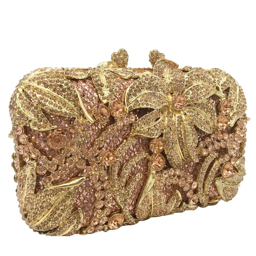 TEEK - Bejeweled Textured Floral Clutch | Various Colors