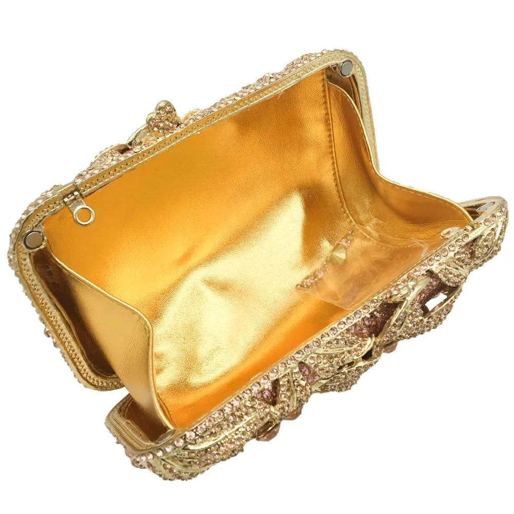 TEEK - Bejeweled Textured Floral Clutch | Various Colors