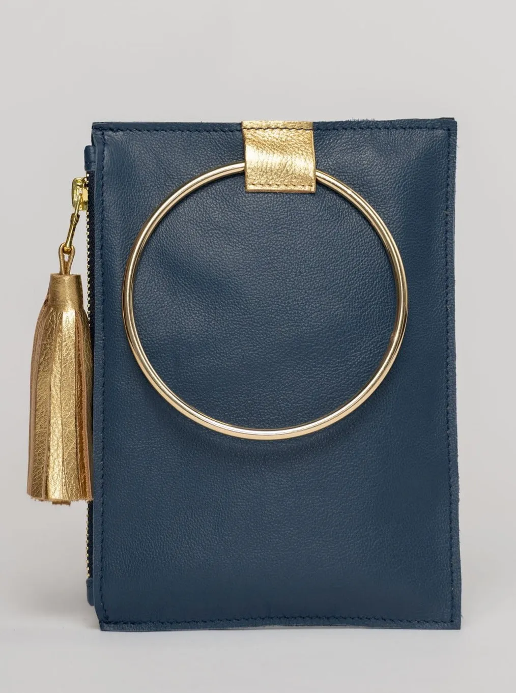 The Metal Ring Wristlet | Navy