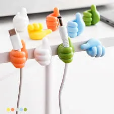 Thumbs Up Cable/Key Ring Holder 10pack - Mix Colors