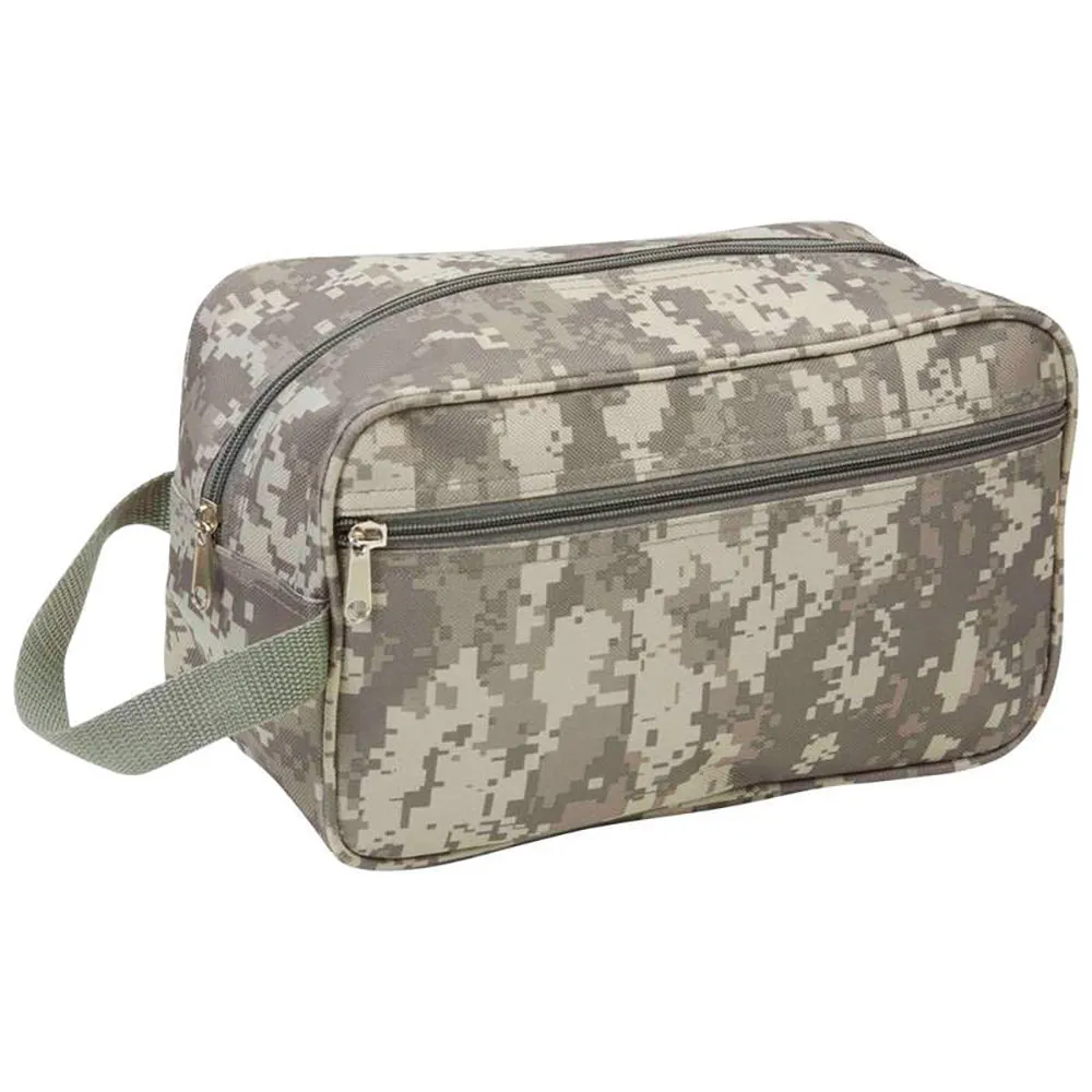 Toiletry Travel Bag Digital Camo Water Resistant Utility Accessory Case