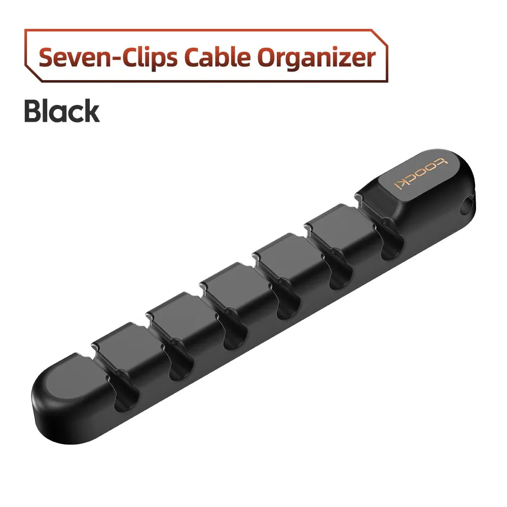 Toocki Cable Organizer 3 5 7 Hole Cables Winder Flexible Wire Management Clips For Cable Clearance Cord Protector For Chargers