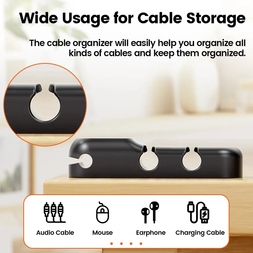 Toocki Cable Organizer 3 5 7 Hole Cables Winder Flexible Wire Management Clips For Cable Clearance Cord Protector For Chargers