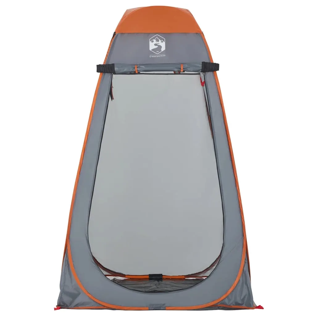 vidaXL Privacy Tent Grey and Orange Pop-up Waterproof