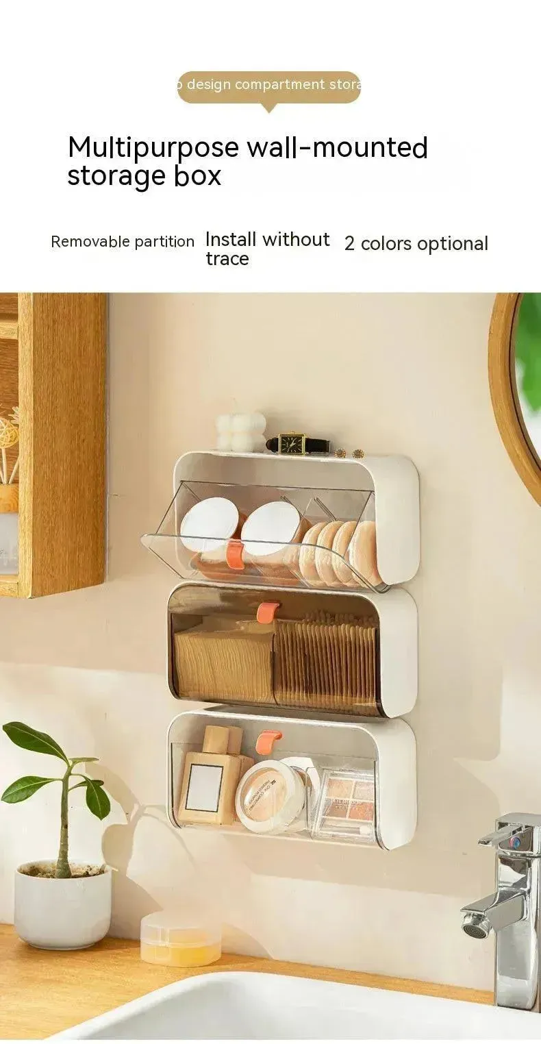 Wall Hanging Grid Storage Box Home Toilet Supplies Household Household Small Supplies Appliances