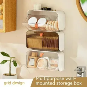 Wall Hanging Grid Storage Box Home Toilet Supplies Household Household Small Supplies Appliances