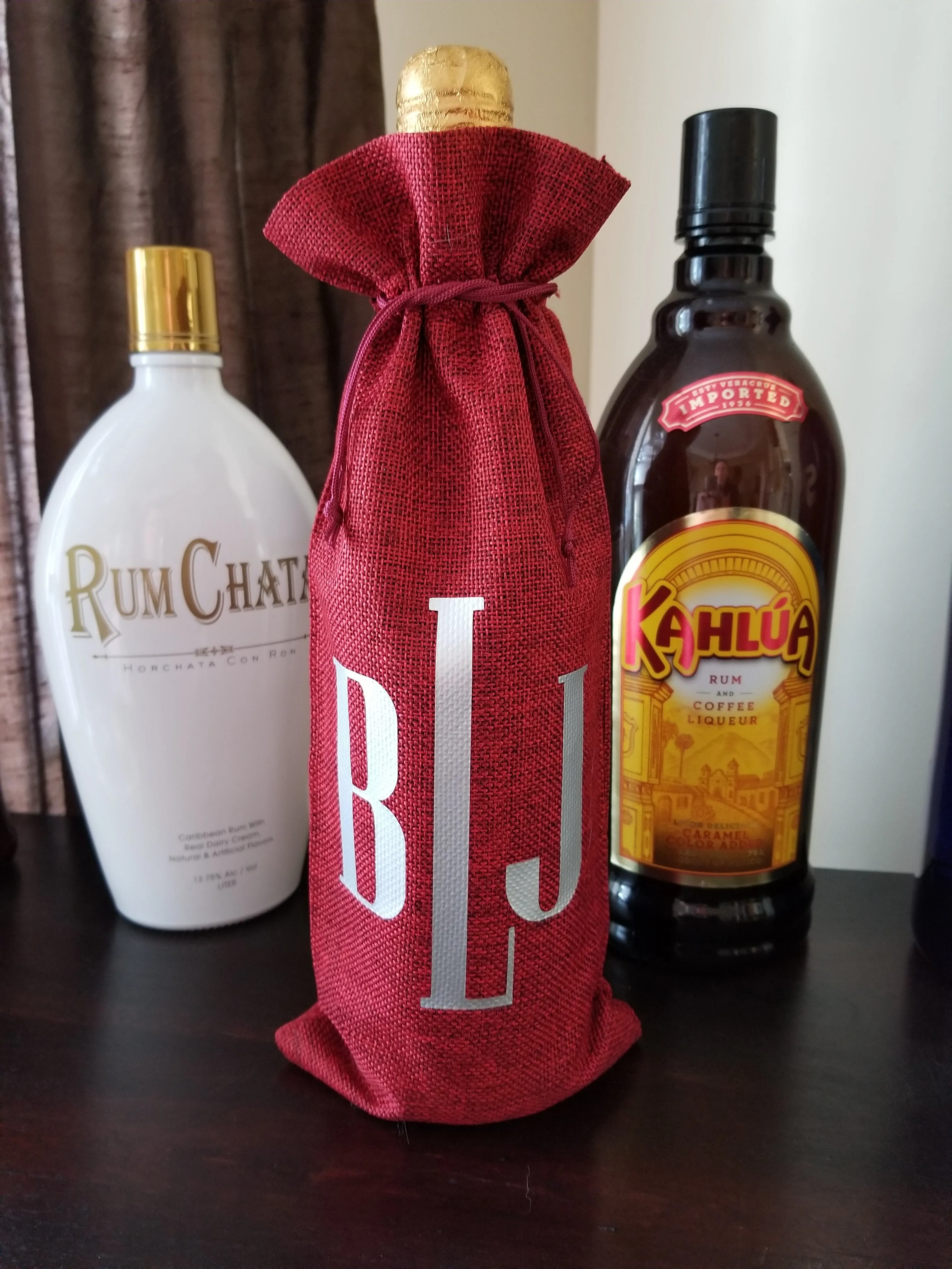 Wine Bag - Merry Christmas Custom/Personalized Jute