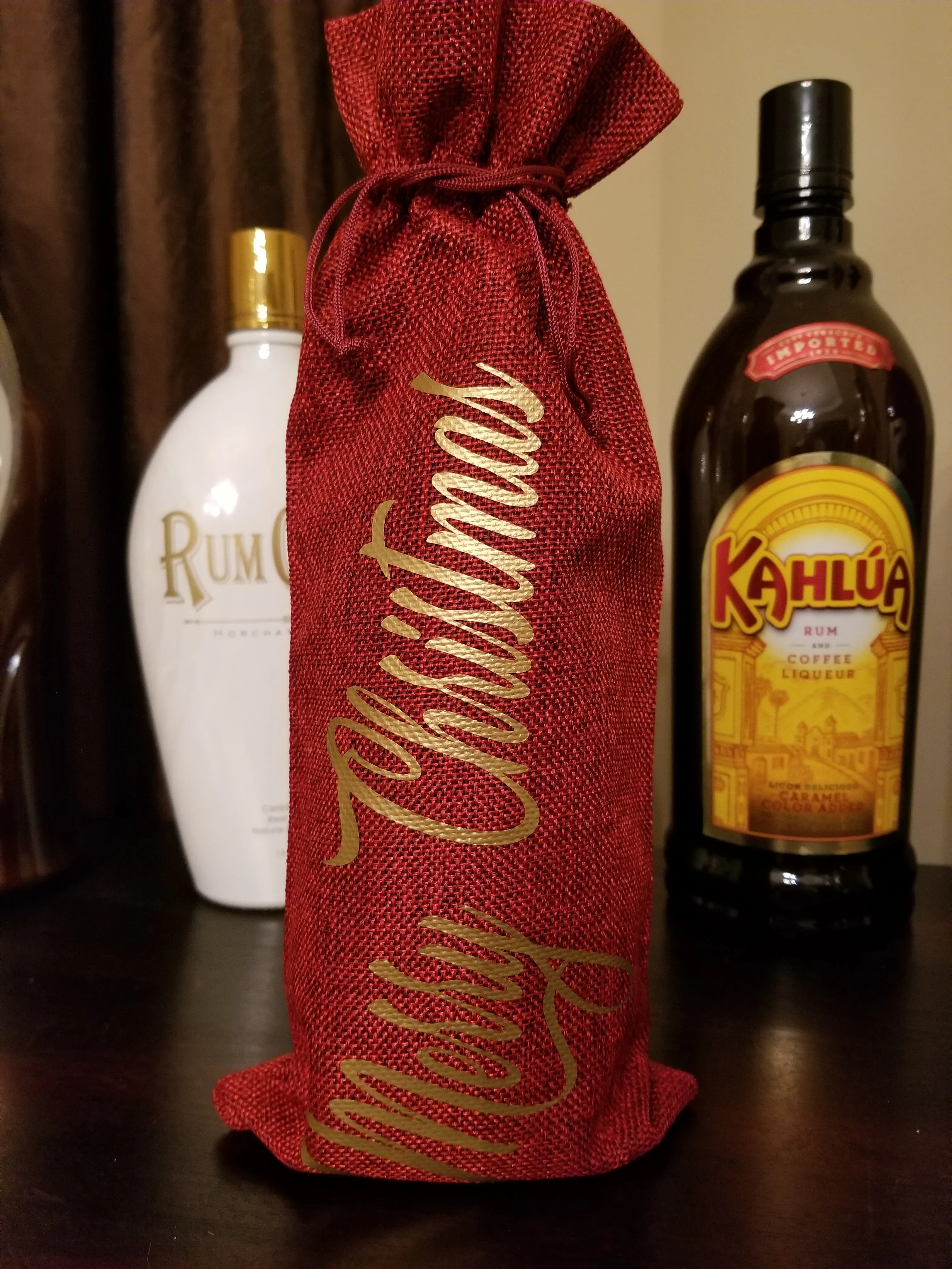 Wine Bag - Merry Christmas Custom/Personalized Jute