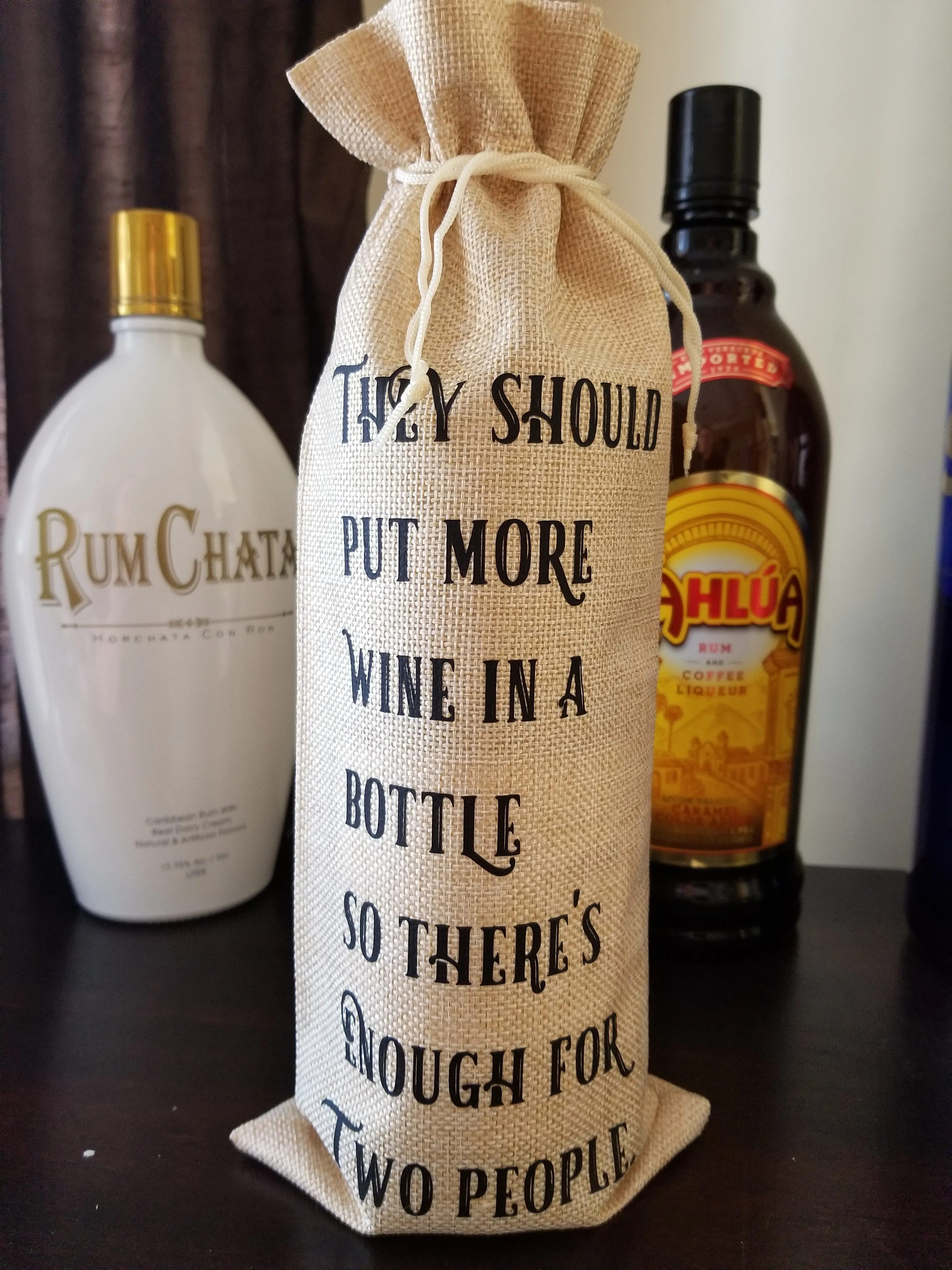 Wine Bag - Merry Christmas Custom/Personalized Jute