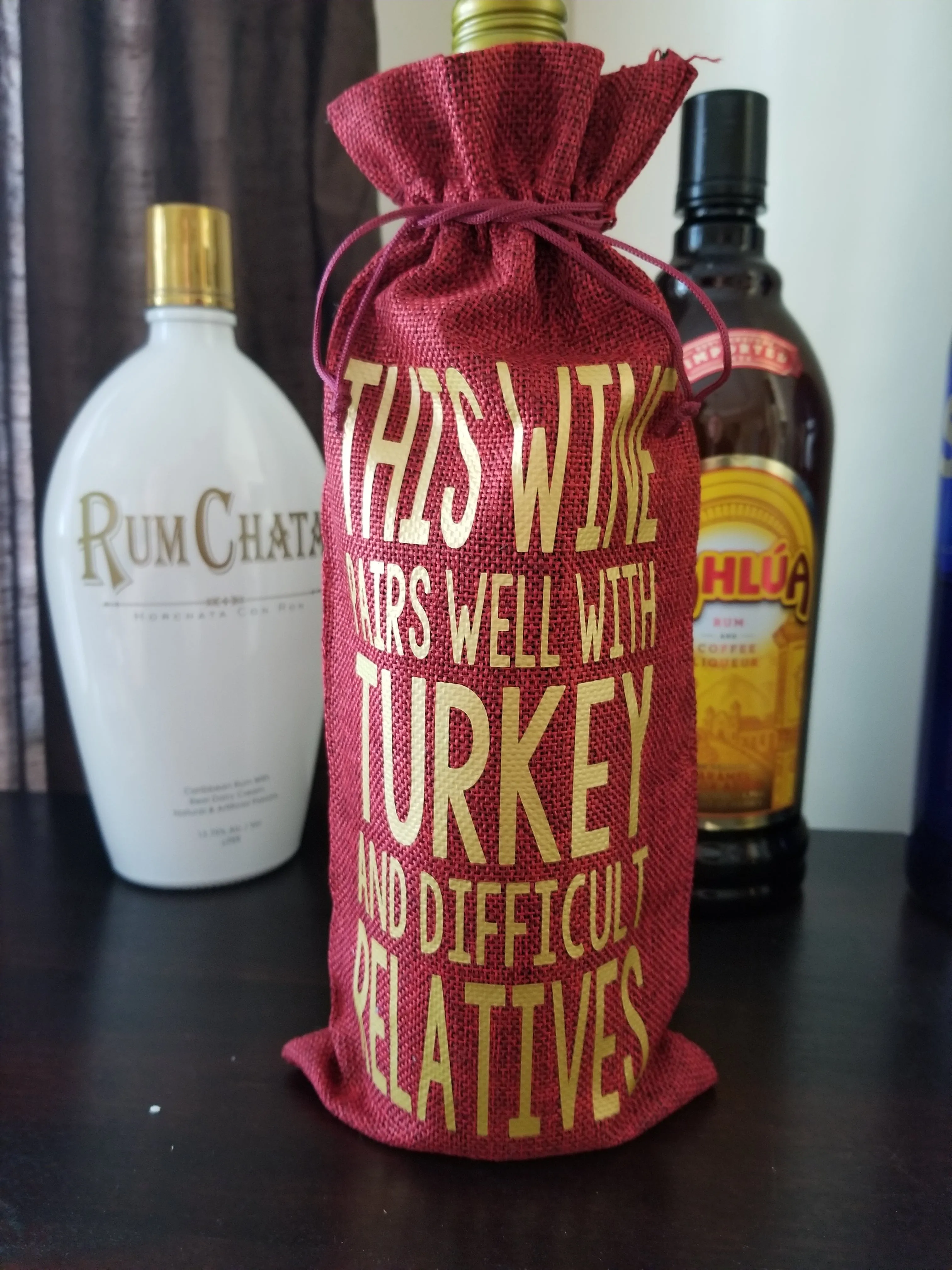 Wine Bag - Merry Christmas Custom/Personalized Jute