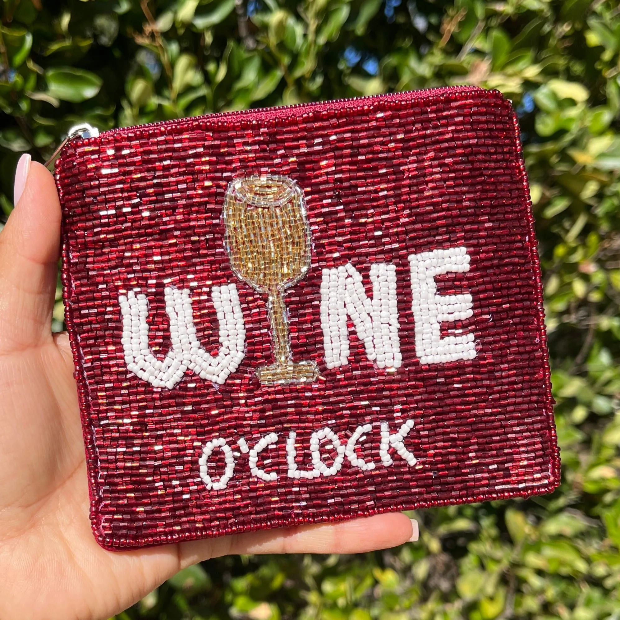 Wine O'clock Coin Purse