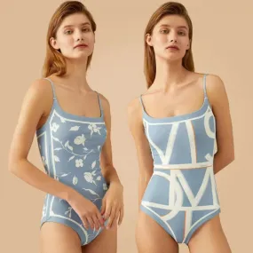 Women's One-piece Swimming Suit Duplex Printing