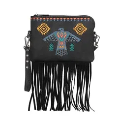 Wrangler Embroidered Fringe Collection Clutch/Wristlet/Crossbody