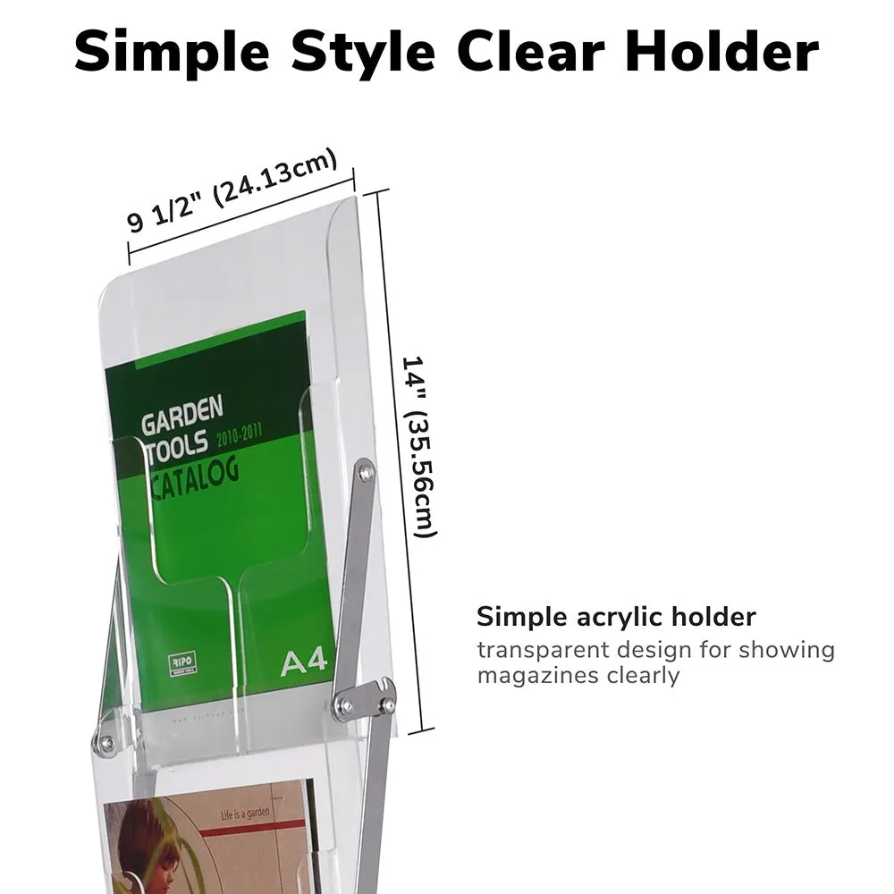 Yescom Collapsible Literature Stand Brochure Rack 4 Pocket w/ Bag