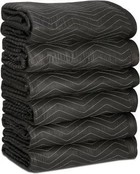 ZENY™ 6 Moving Packing Blankets - 80 x 72 Inches (65 lb/dozen) Heavy Duty Moving Pads for Protecting Furniture Professional Quilted Shipping Furniture Pads (6 Packs)