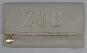 Zeta Phi Beta Pebble Texture Flat Clutch/Crossbody