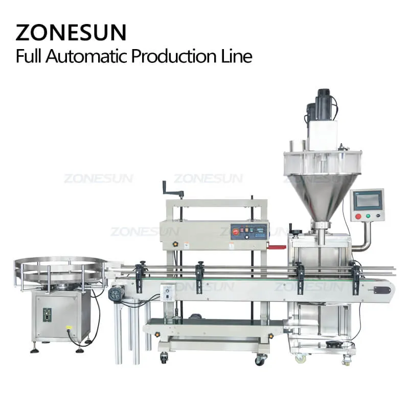 ZS-FAL180Z1 Automatic Stand Pouch Gusset Bag Auger Powder Filling And Sealing Machine Line